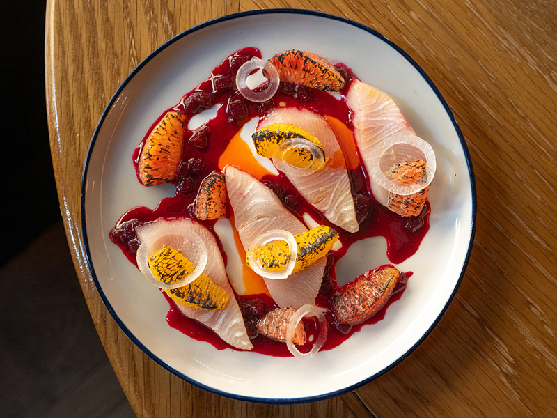 A plate of food representing the cuisine of the restaurant a.kitchen, a Philadelphia restaurant participating in the Inquirer Food festival, November 15th, 2025, at the Fillmore