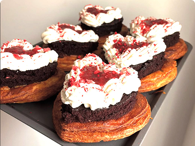 A picture of tasty treats representing the offerings of Em Wilson Pastry Chef a Philadelphia pastry chef participating in the Philadelphia Inquirer Food festival, November 15th, 2025, at the Fillmore.